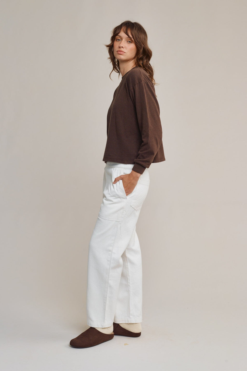 Cropped Long Sleeve Tee