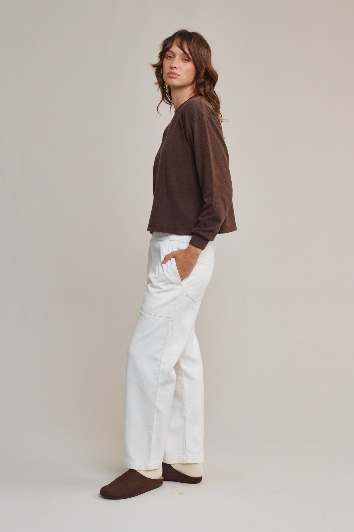 Cropped Long Sleeve Tee