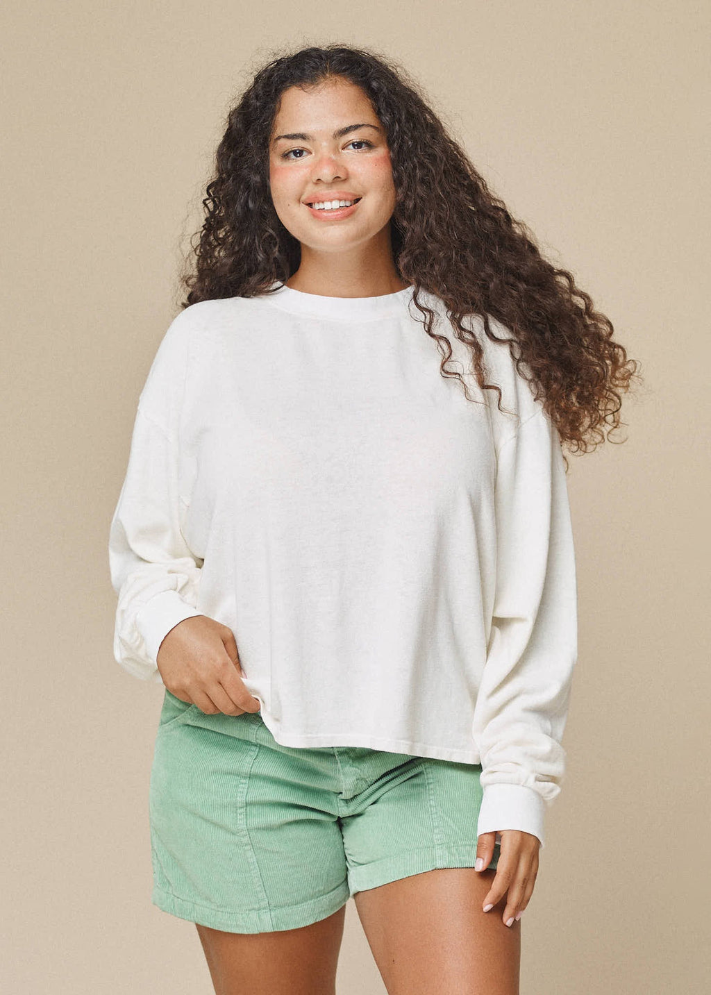Cropped Long Sleeve Tee