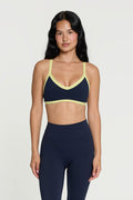 V-Neck Bra - Navy/Lemon