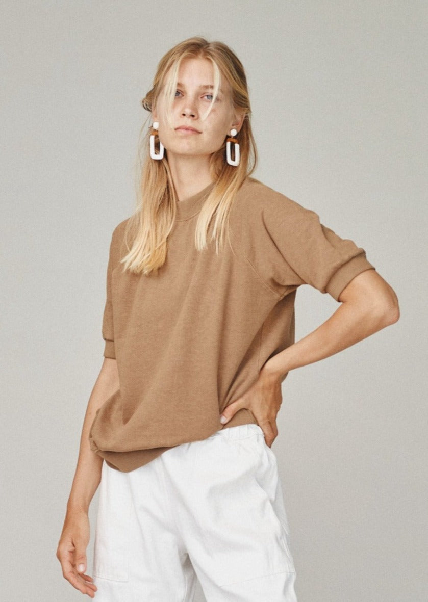 Short Sleeve Raglan Fleece Sweatshirt
