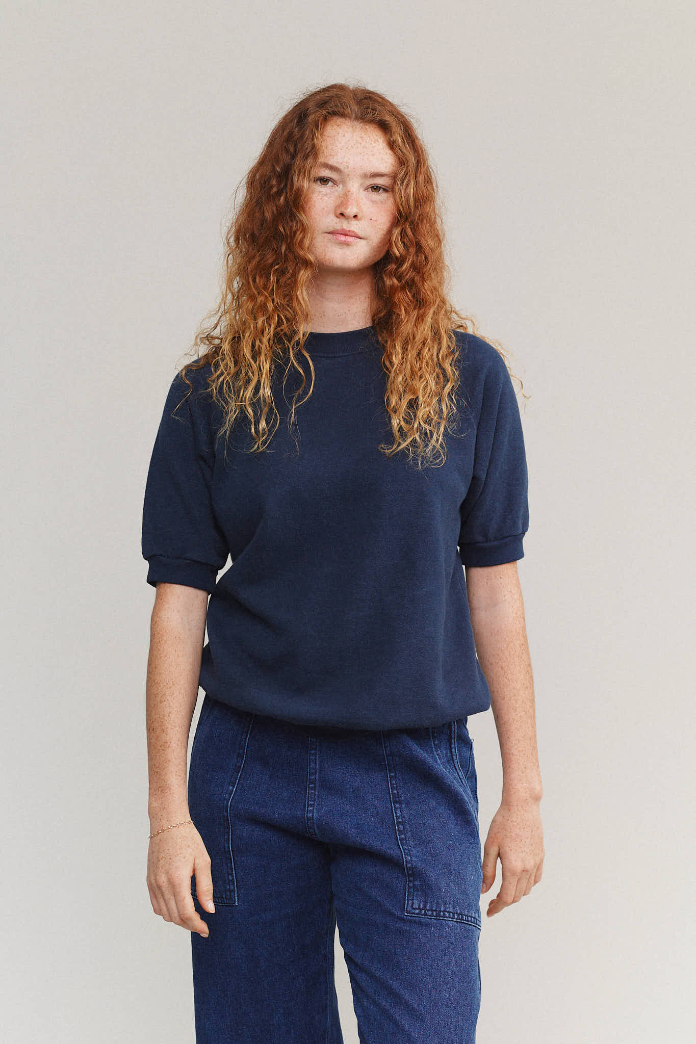 Short Sleeve Raglan Fleece Sweatshirt