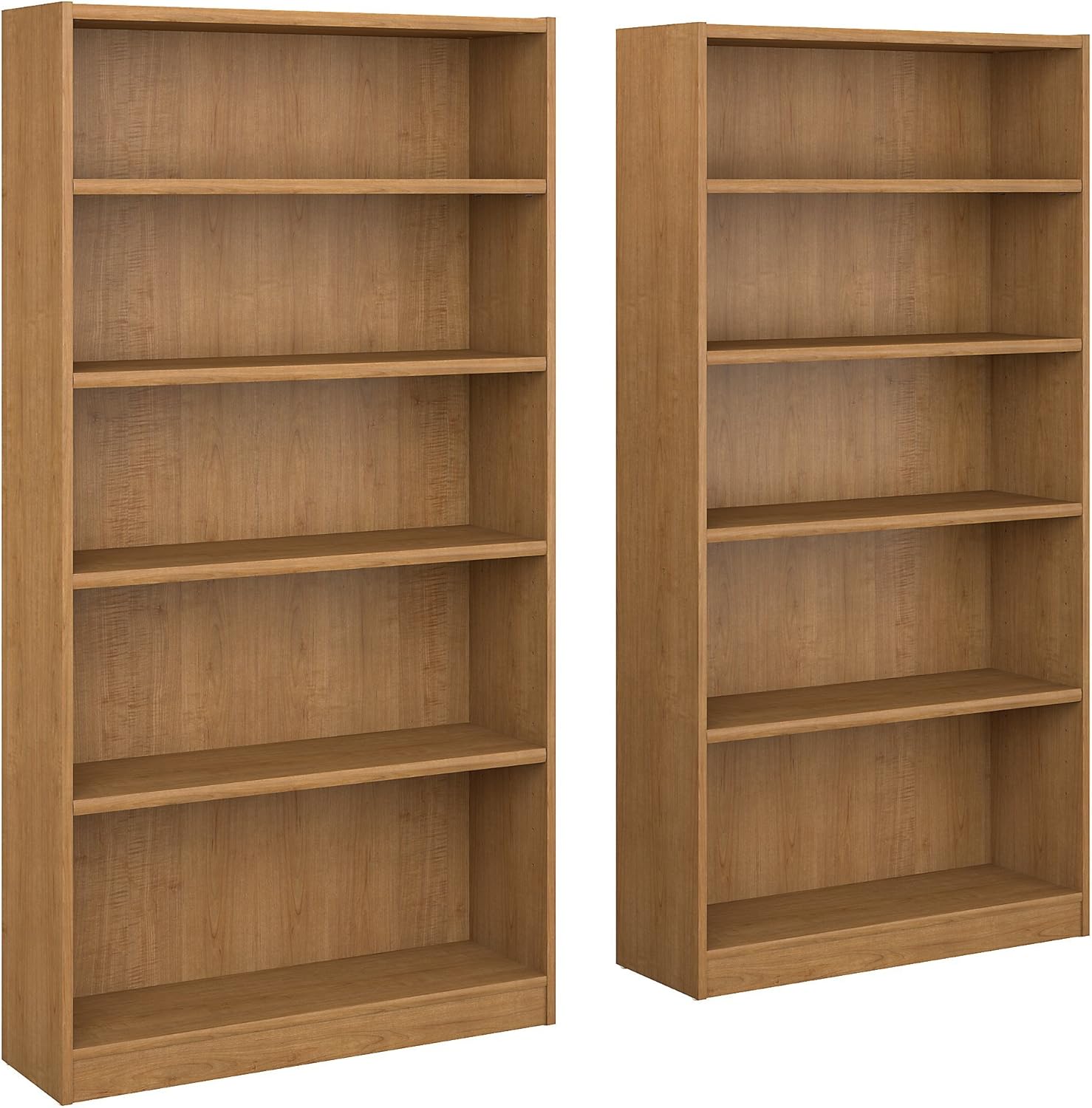 Pure White 2 Shelf Bookcase Set of 2 Q965114