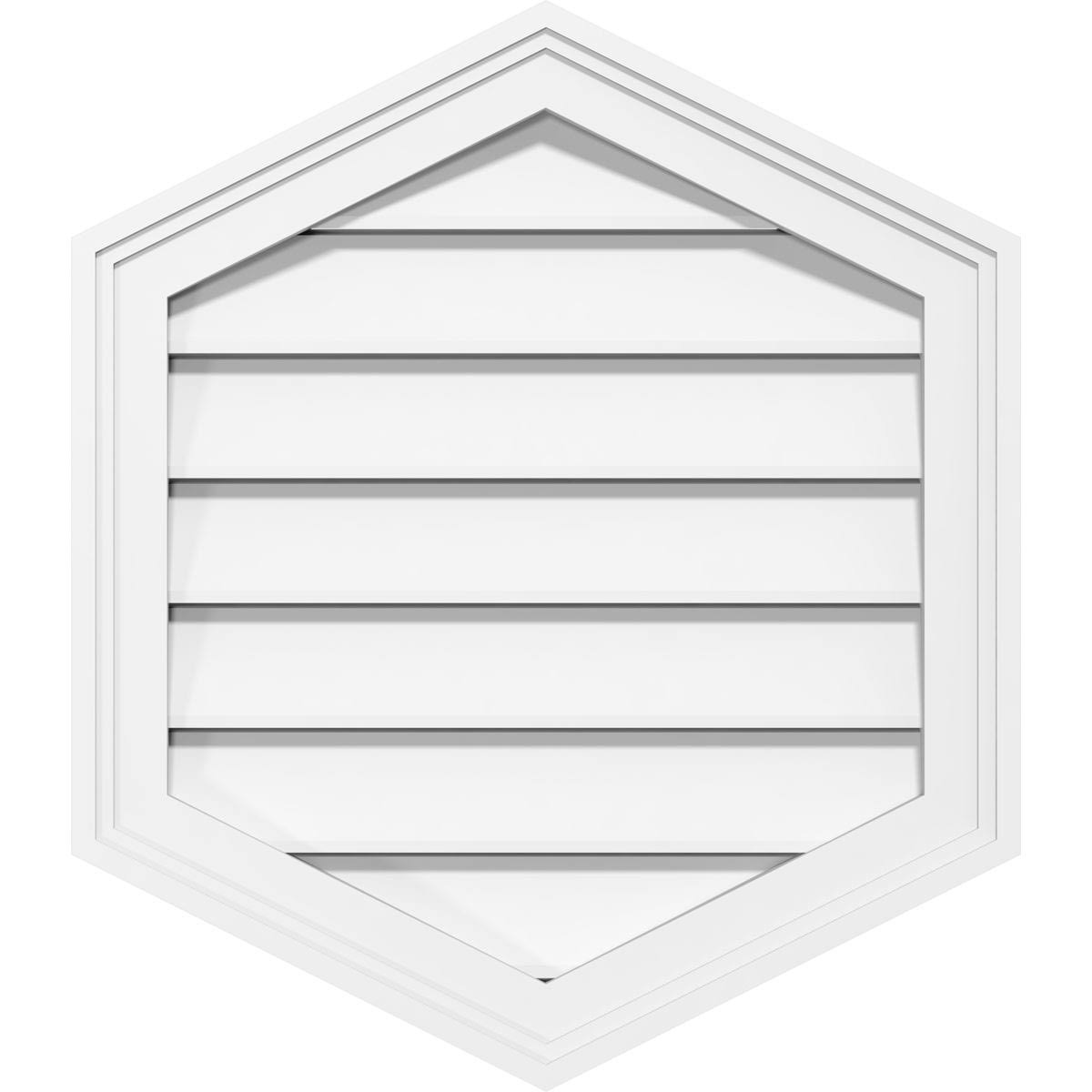 14x22W x 30x22H Vertical Peaked Surface Mount PVC Gable Vent H94259