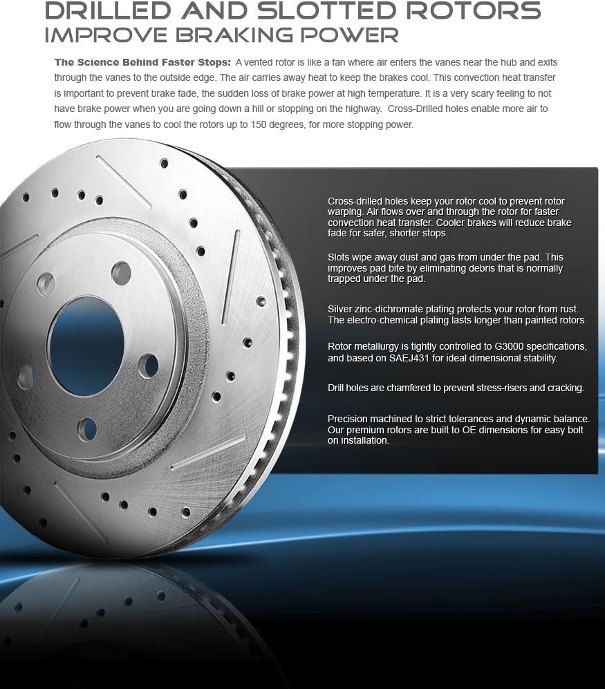 Front 256mm D/S 4 Lug Rotors + Brake Pads + Clips Pack of 2 H392487