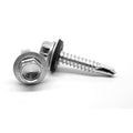 #10-16 x 1 inch Self Drilling Screw Hex Washer Head with Bonded Neoprene Washer Low Carbon Steel Zinc L817594