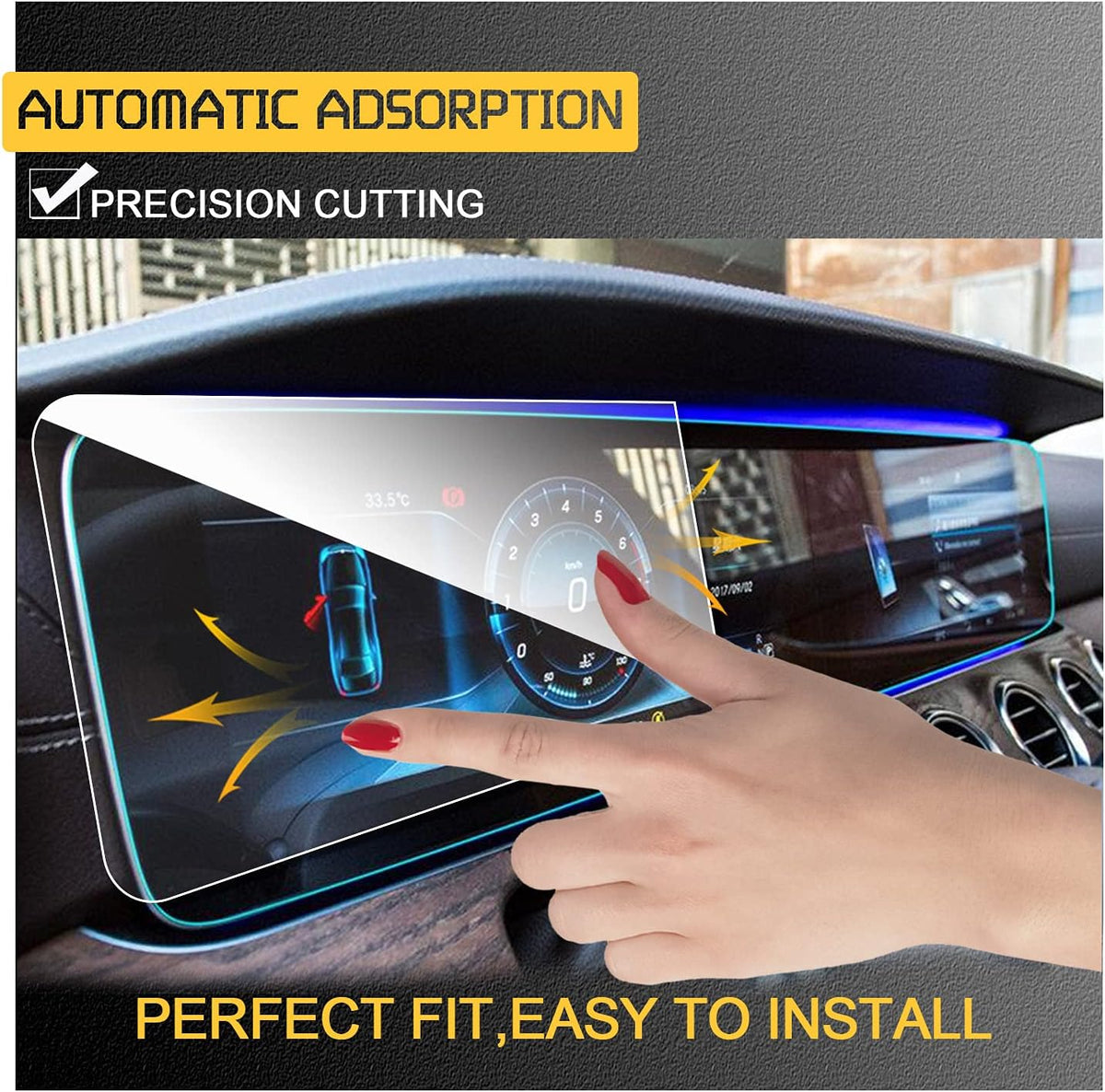 12.3IN Tempered Glass Car Navigation Screen Protector Pack of 2 G854943
