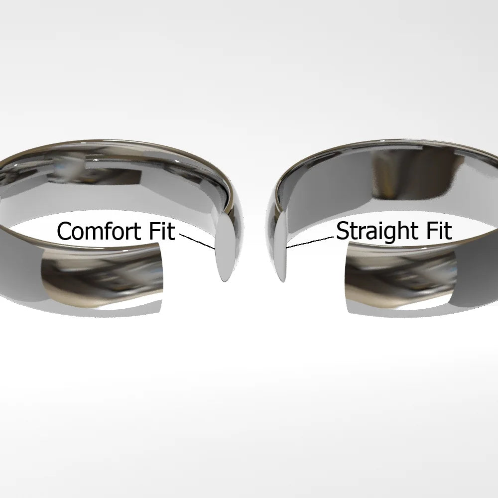 Titanium Tungsten Carbide 8mm Brushed Dome Black Comfort Fit Mens Wedding Band Ring M9081