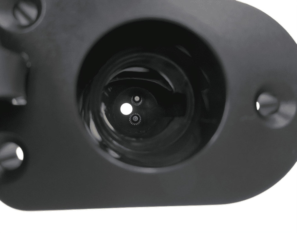 Boat LED All Round Anchor Light Pole 24" Collar Black Base Socket 2 Pins Wired 90 Degrees Q55634
