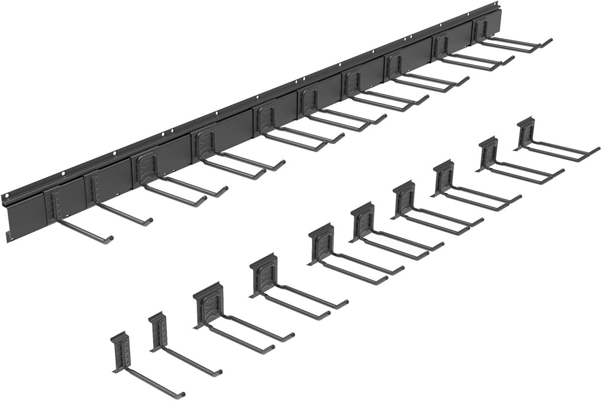 64INCH 4 Rail Aluminum Steel Wall Mount Tool Organizer, Pack of 2 X609233