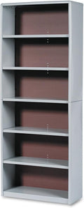 6-Shelf Gray Bookcase E63944