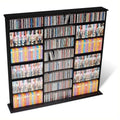 51" Triple CD DVD Wall Media Storage Rack in Black P925