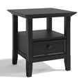 Solid Wood End Table in Black E77594