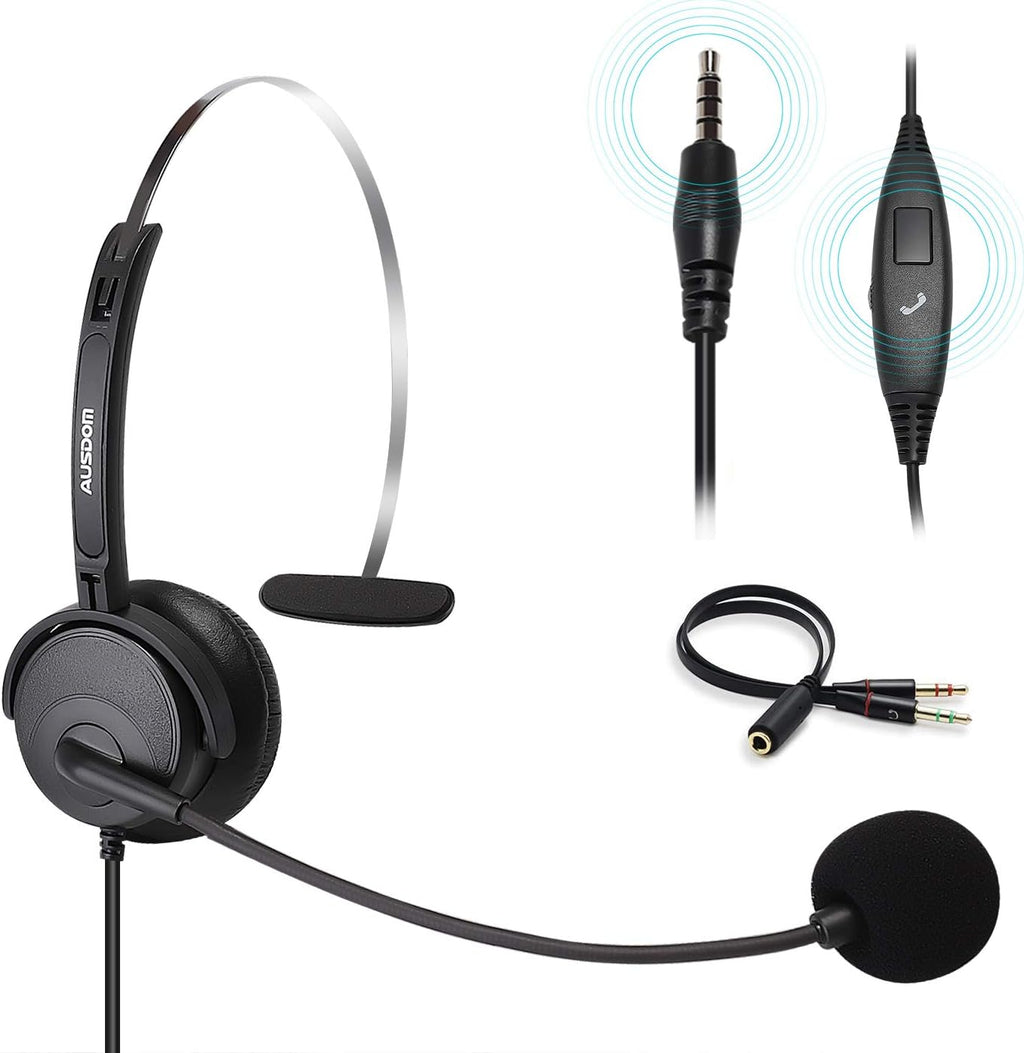 Wired PC Headset with Noise Cancelling Microphone and Volume Control G4454