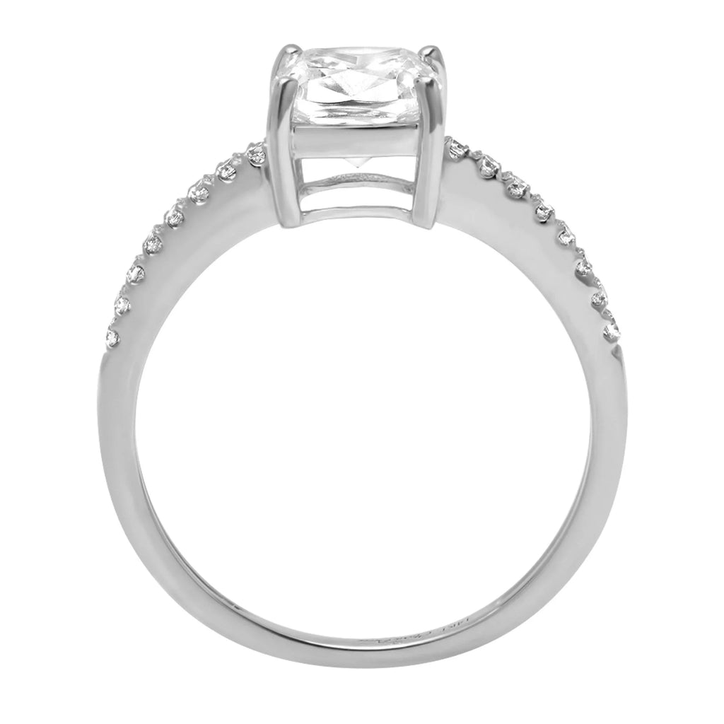 18K White Gold Cultured Diamond Engagement Ring T5429