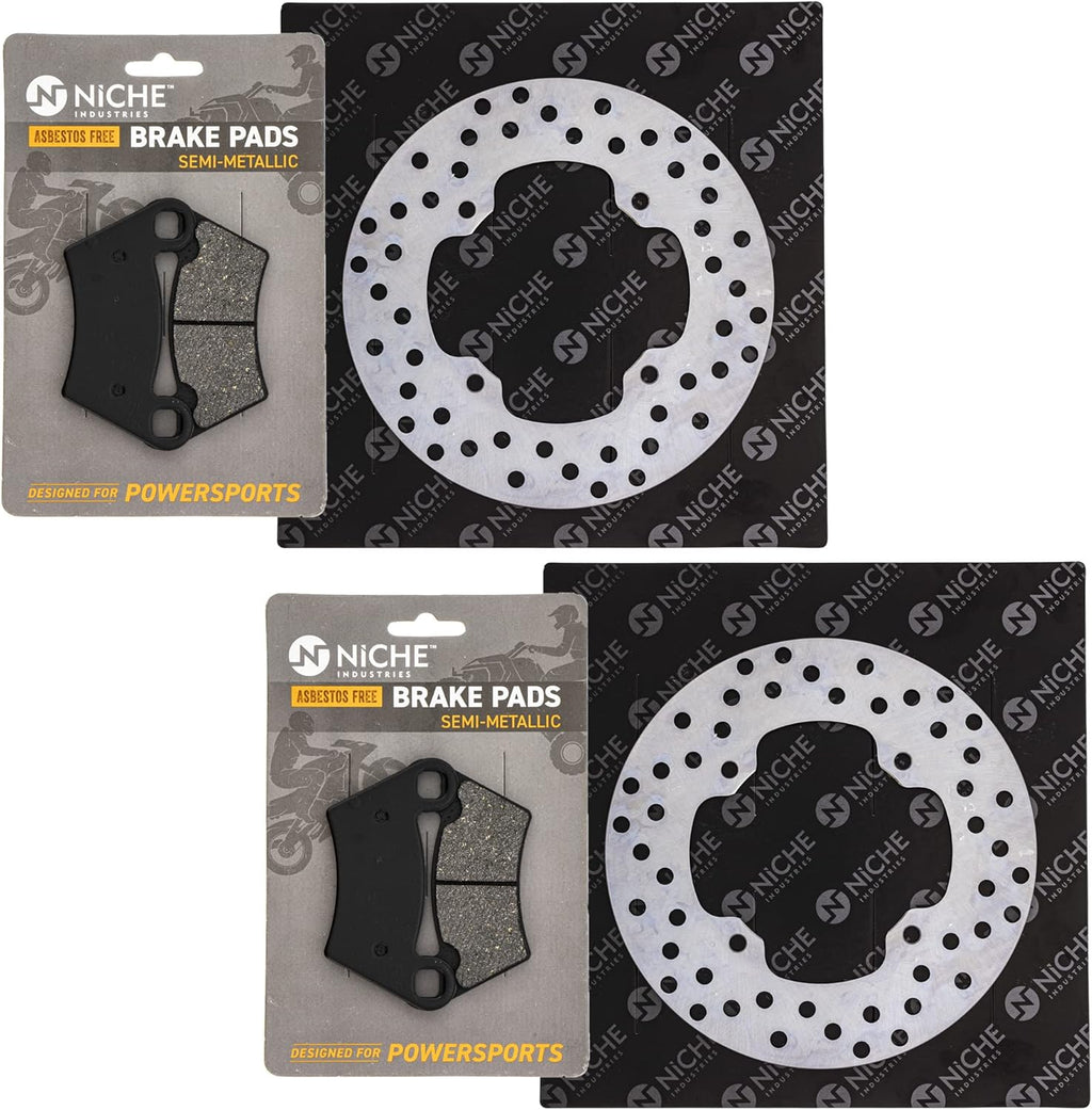 Complete Rear Brake Rotor Pad Semi Metallic Kit L51113