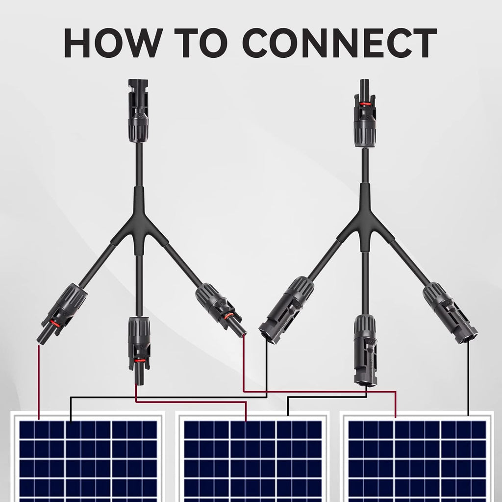 1 Pair Solar Panel Parallel Adapter Q75577