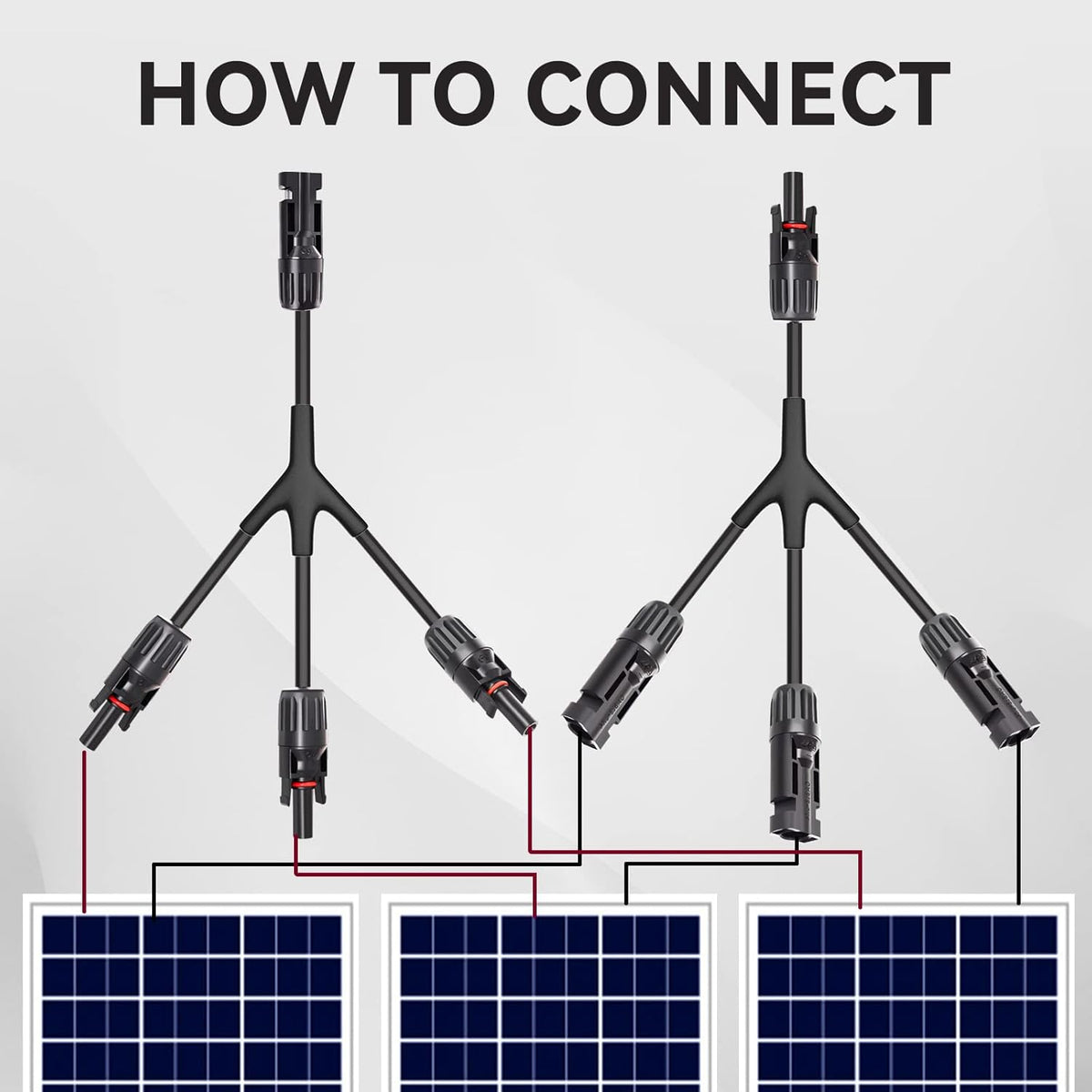 1 Pair Solar Panel Parallel Adapter Q75577