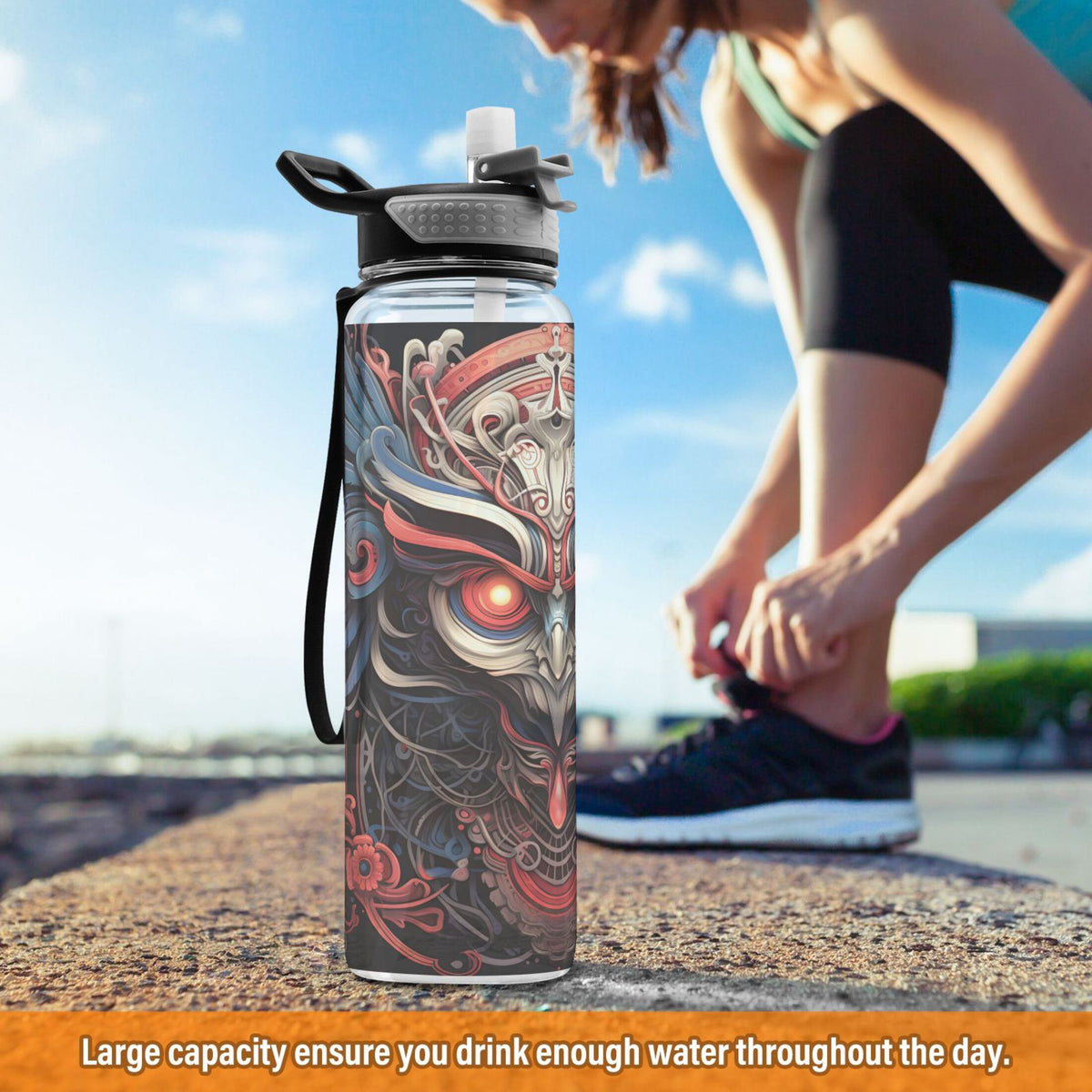 32oz Tritan Leakproof Water Bottle with Straw L900