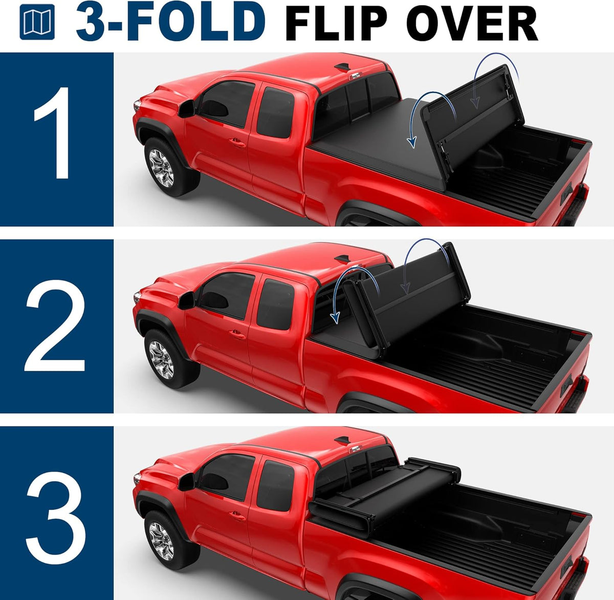 5 FT Tri Fold Soft Truck Bed Tonneau Cover I920375