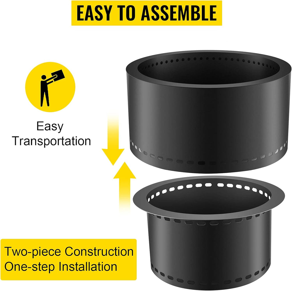 Carbon Steel Smokeless Fire Pit, 13.5 inch Diameter, Portable P5124