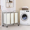 Silver 3-Bag Laundry Sorter Cart C52063