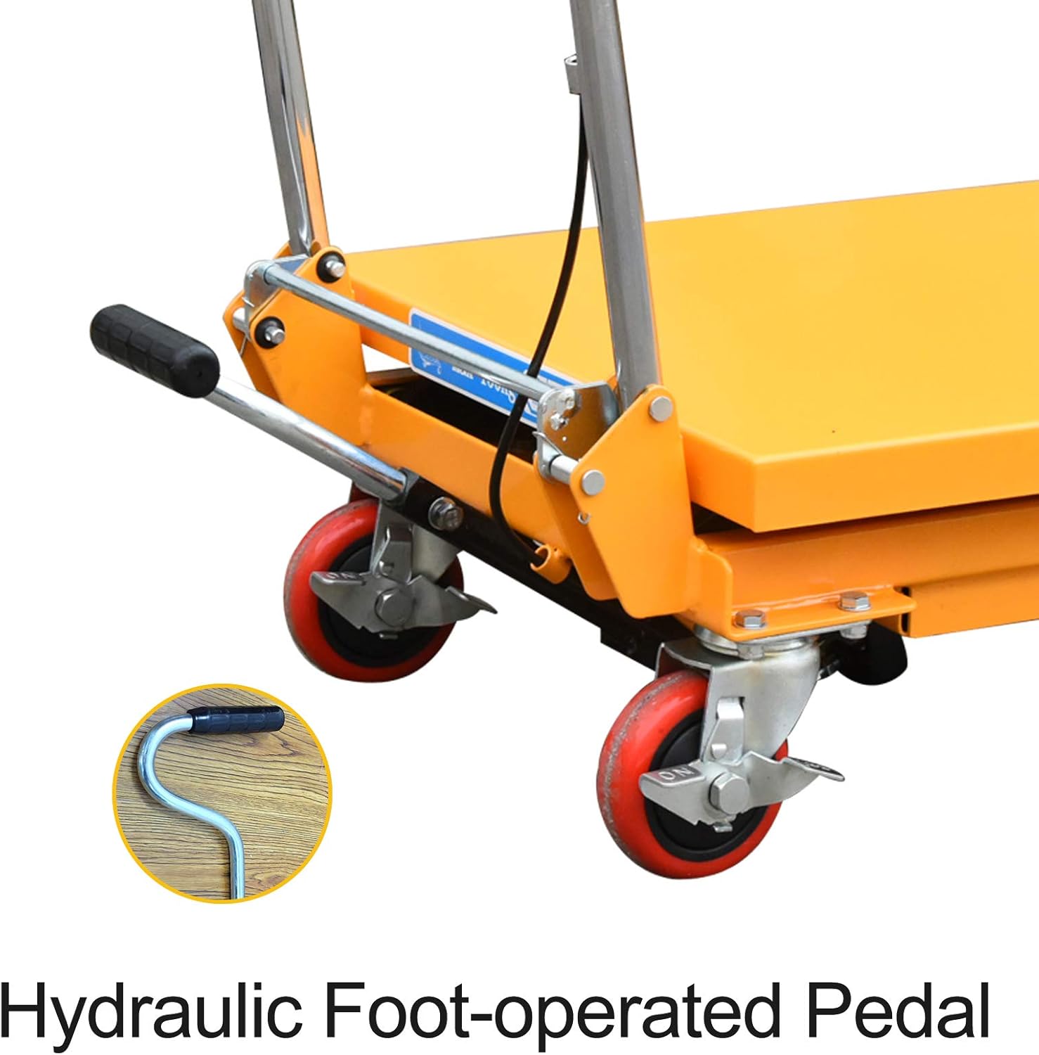 Hydraulic Lift Table Cart Single Scissor Heavy Duty 330lbs Capacity L6839
