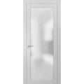 White Ash MDF Pocket Door with Frames and Rail Hardware M1721