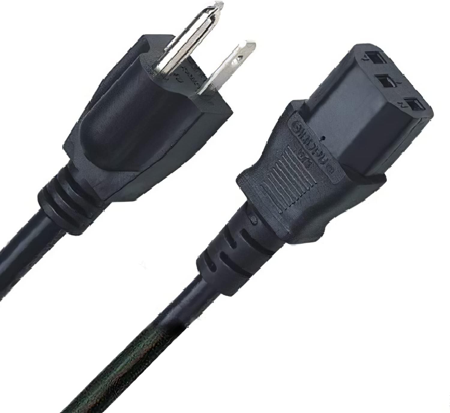 2Pack 6 ft 14 AWG Heavy Duty Computer Power Cord - Black G5163