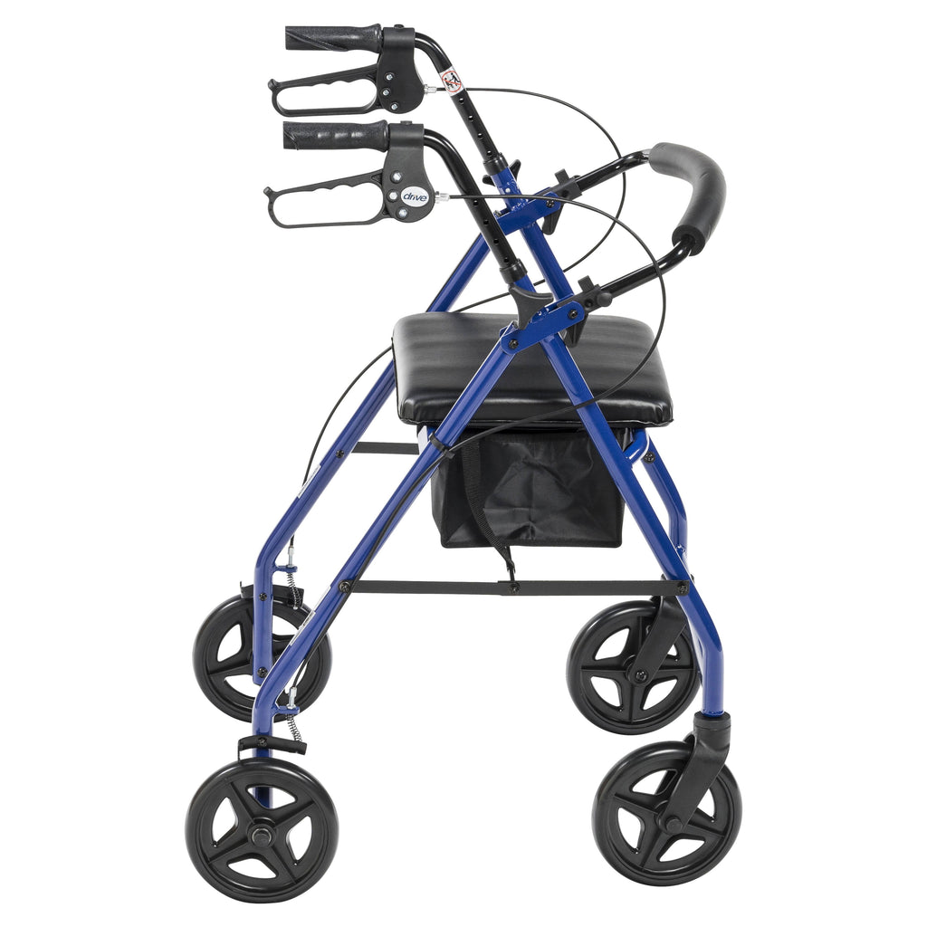 Blue Aluminum Rollator with Padded Seat S429754
