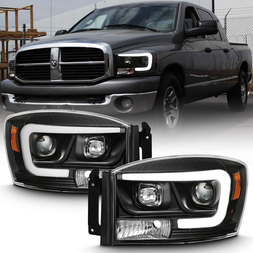 LED Tube Projector Headlights Headlamps Driver & Passenger Side G262