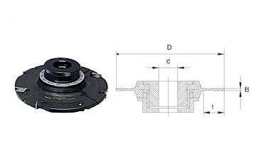 Insert Carbide Adjustable Groove Saw Blade 160mm D x 8.0 to 15.0mm CH V51501