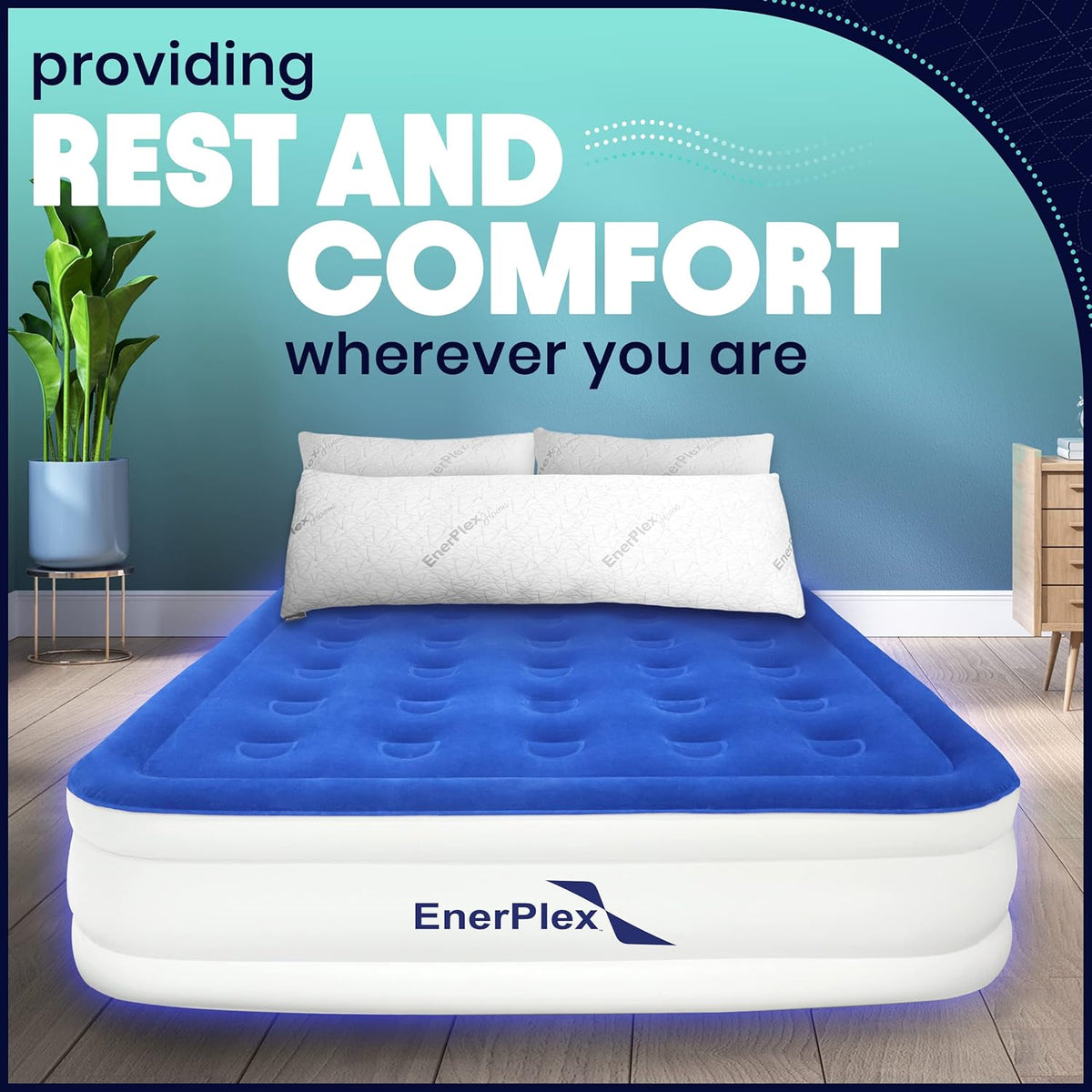 Queen Air Mattress with Built-in Dual Pump E5303