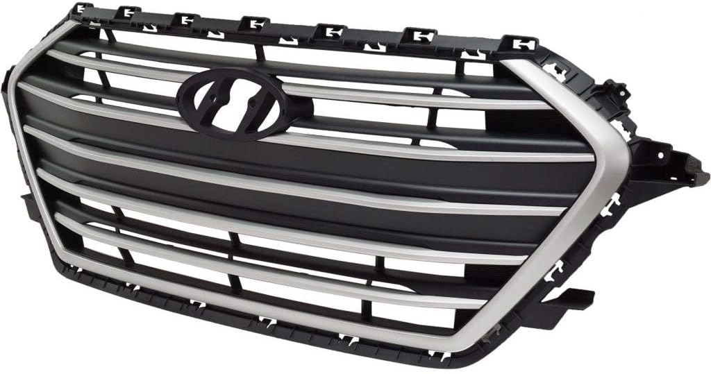 Silver Shell Black Insert Grille Assembly J9510