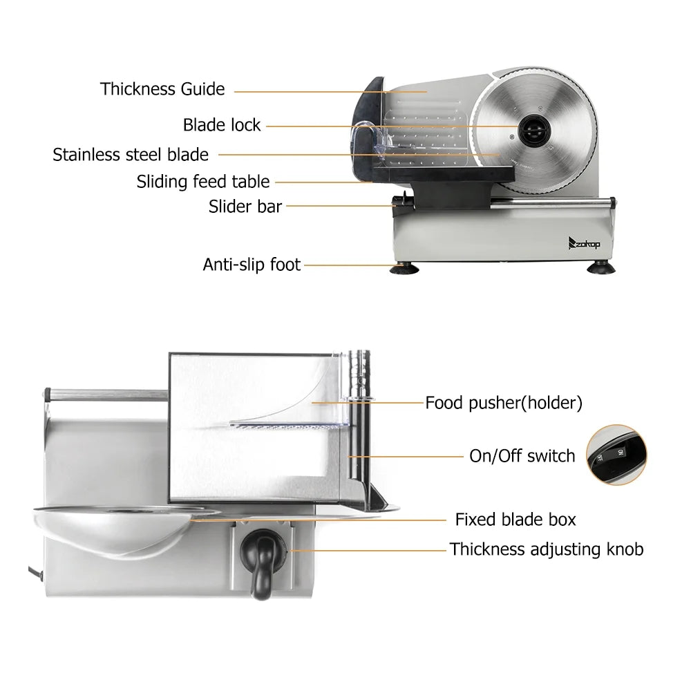Semi-automatic Gear Cutter Vegetable Slicer, Electric Meat Slicer K434