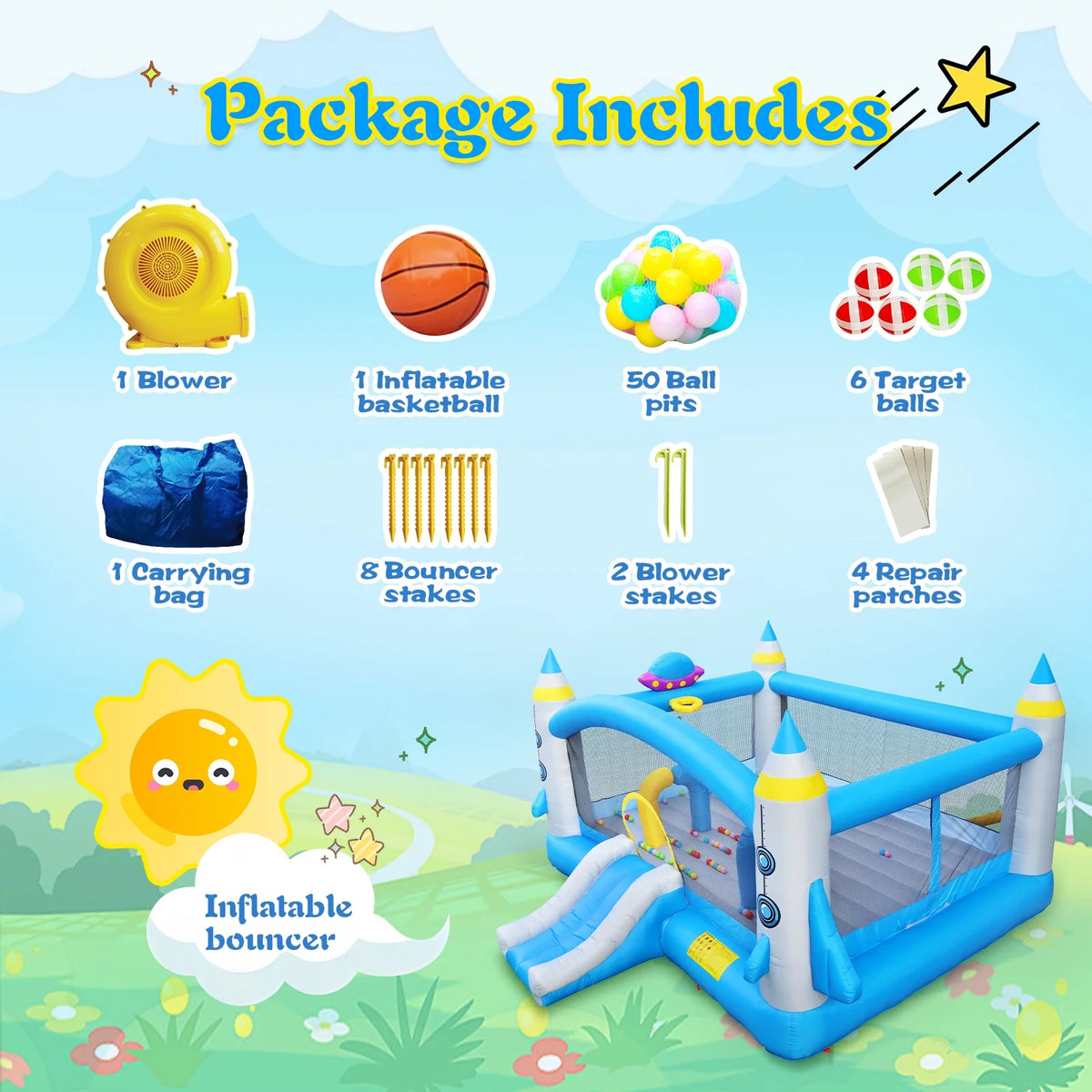 Inflatable Bouncer with Blower U543095
