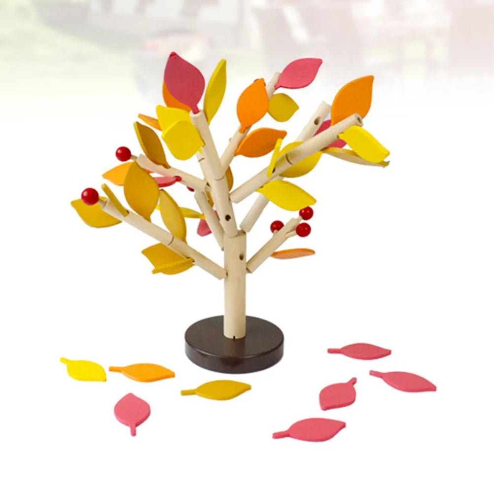 Creative Wooden Tree Blocks Building Toy (Yellow) K928470
