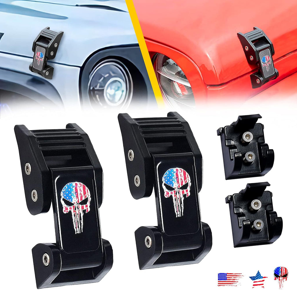 Hood Latches for Jeep Wrangler TJ 1997-2006 (Texture Black) M56683