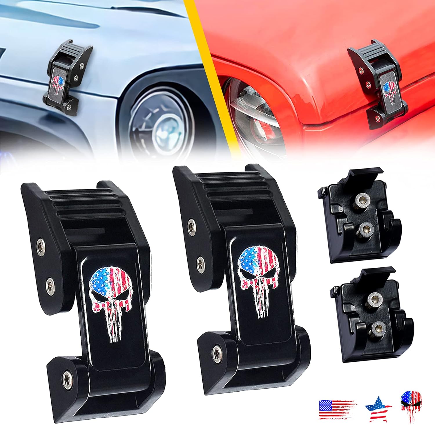 Hood Latches for Jeep Wrangler TJ 1997-2006 (Texture Black) M56683