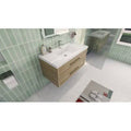 Light Seaside Maple Wall-Mounted Single Bathroom Vanity Set P681922