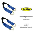2 x 18 in. Black Axle Straps with Abrasive Sleeve Plus Delta Ring Q789