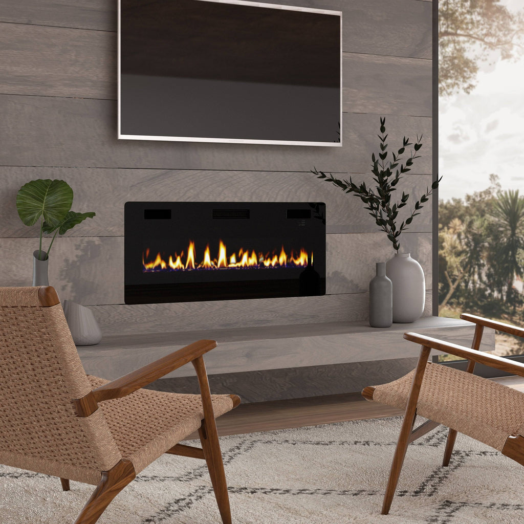 42-Inch Wall-Mounted Electric Fireplace Insert, Black R954303