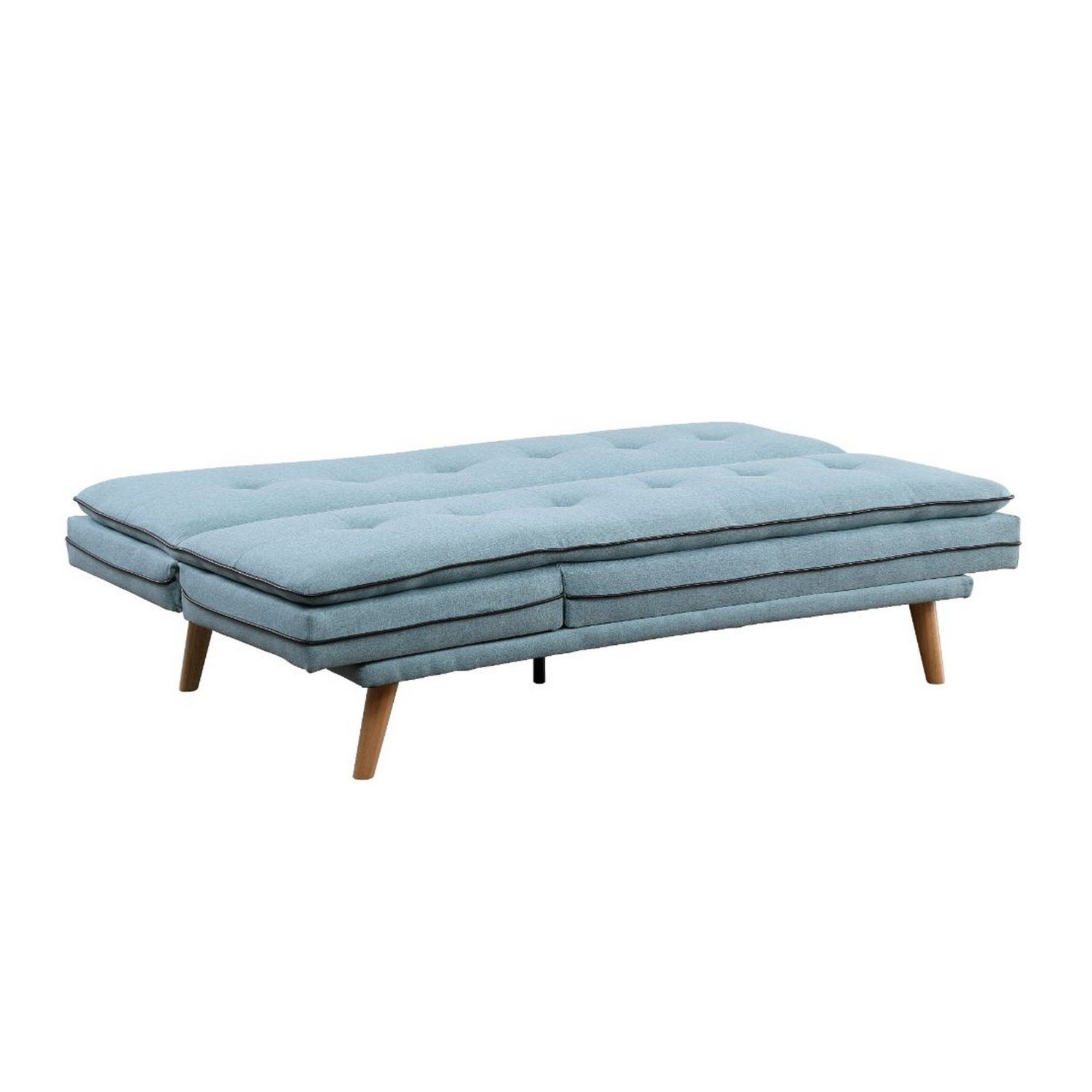 Blue Tufted Sofa with Angled Legs L7246