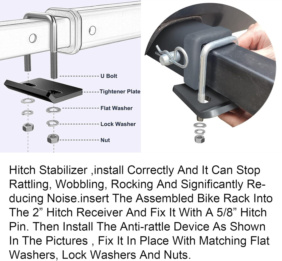 Hitch Mount Bike Rack, Foldable 2 Tray Bicycle Rack L16974