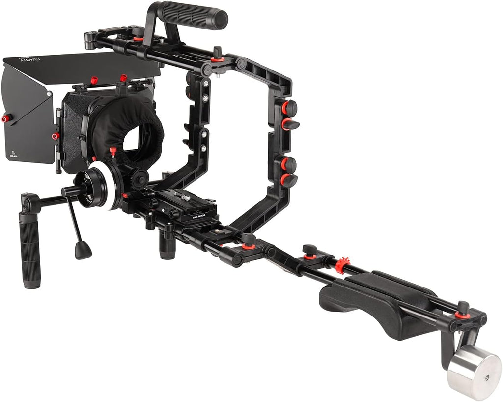 DSLR Camera Cage Shoulder Mount Rig Kit with Follow Focus & Matte Box K707841
