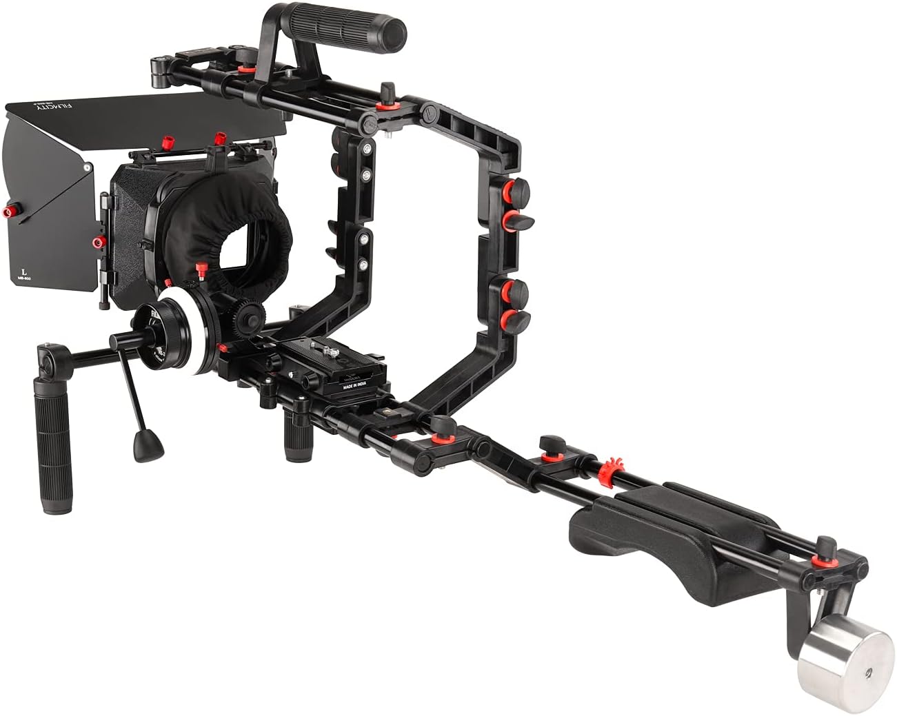DSLR Camera Cage Shoulder Mount Rig Kit with Follow Focus & Matte Box K707841