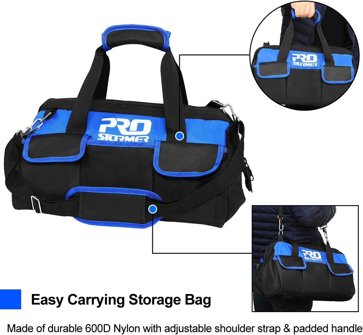 198-Piece General Household Hand Tool Set with Storage Bag V82986