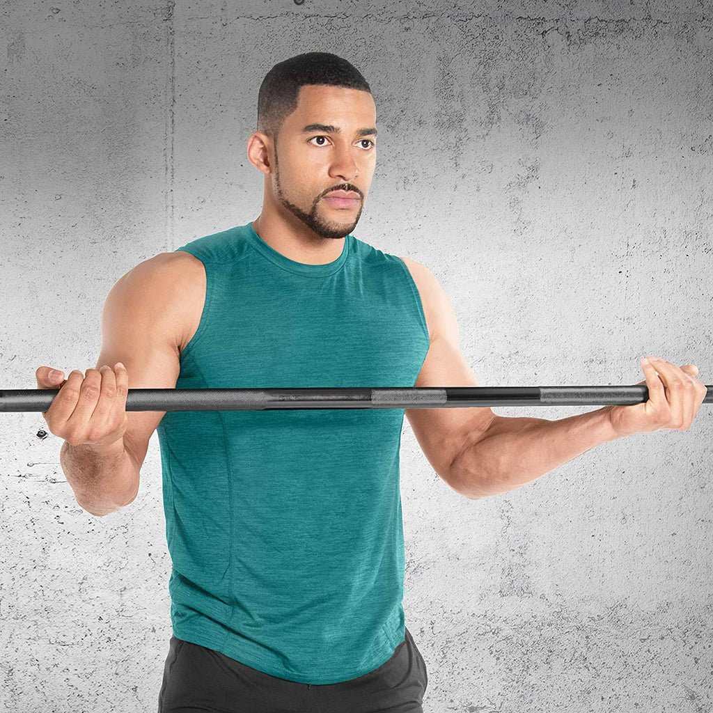 Black 6 ft Olympic Weight Bar E400