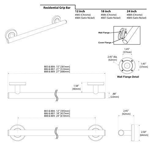 Satin Nickel Grip Bar C6687