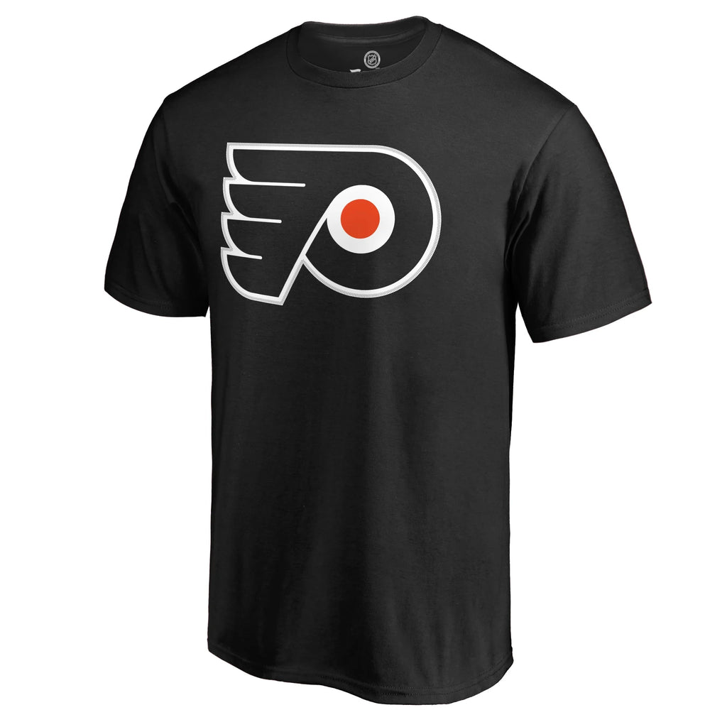Black Philadelphia Flyers Team Logo Backer Name & Number T-Shirt I3680